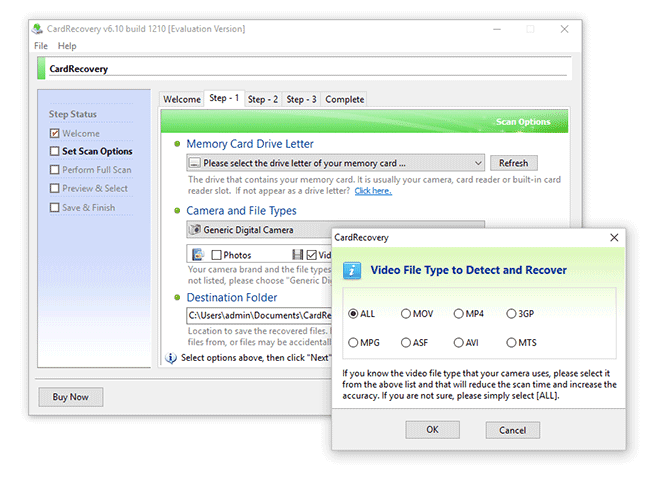 CardRecovery screenshot