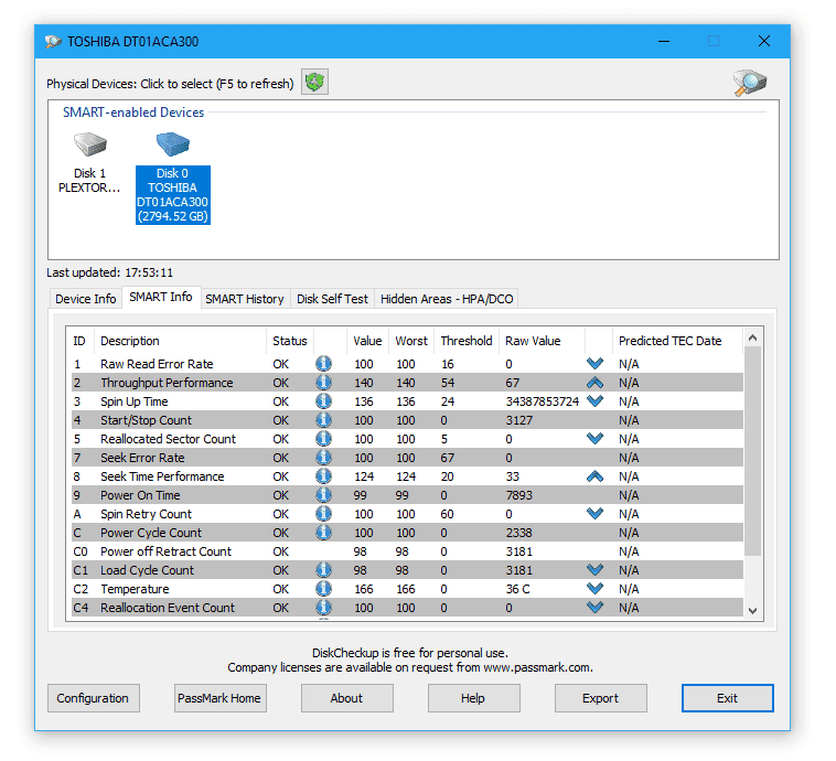 PassMark DiskCheckup