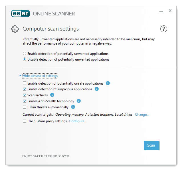 Eset virus detector