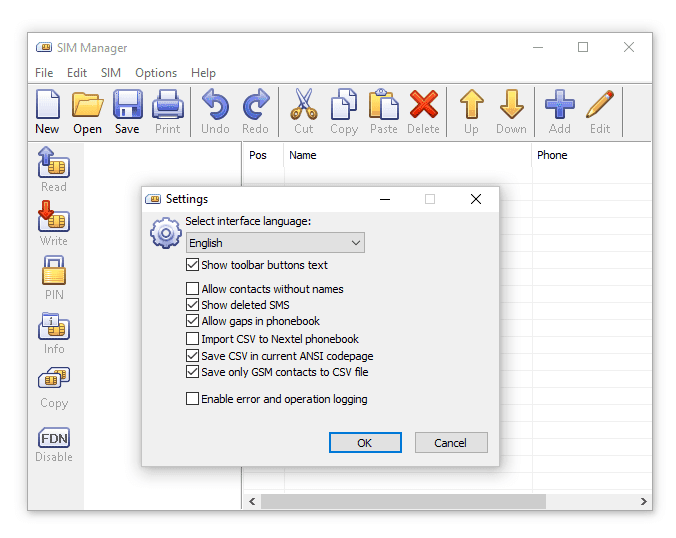 Sim Manager App