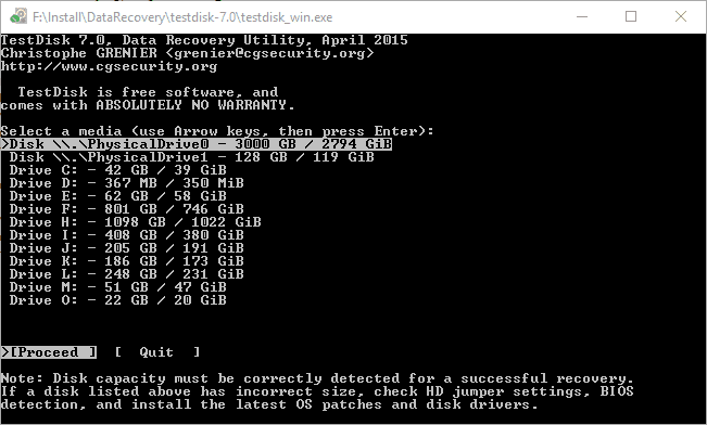 TestDisk app