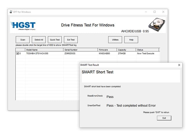 WinDFT - HDD Scan Tool