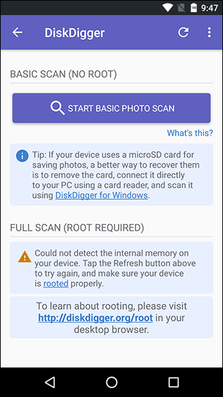 Google Pictures Recovery via DiskDigger