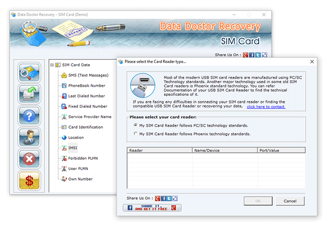 Sim Card Data Recovery software for Windows