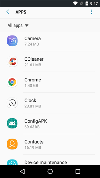 Clear up internal storage android phone