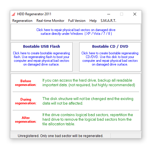 hdd regenerator hardware fingerprint error