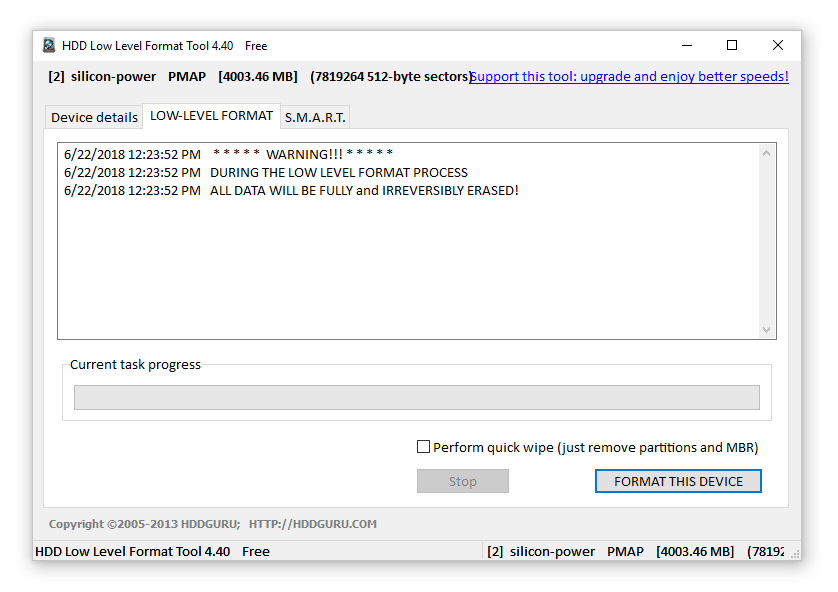 sd card not detected in pc? do low level format