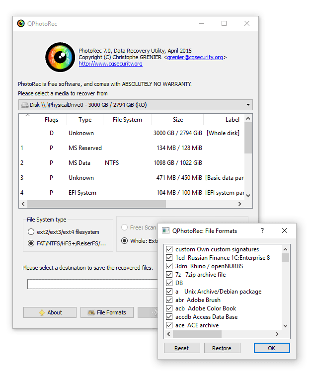 testdisk & photorec