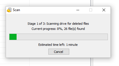 Formatted sd card scanning via Recuva