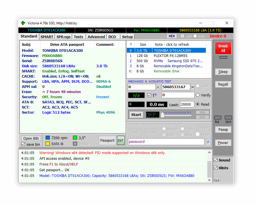 victoria hdd utility isolation