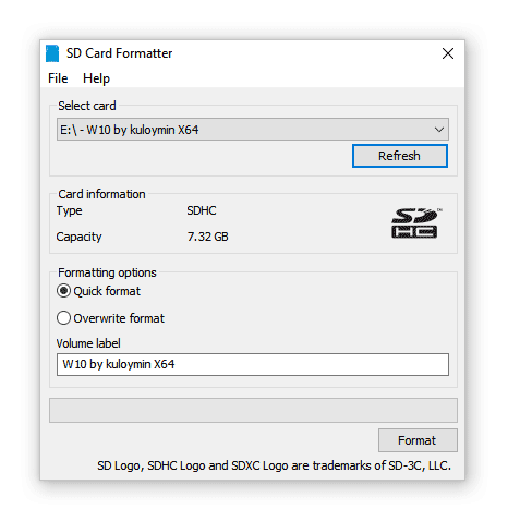 micro sd card not recognized windows 7