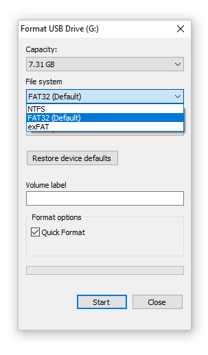 mac formatting usb drive for large file