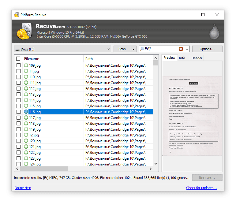 testdisk restore files